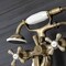 Kingston Brass KS226AB Wall Mount Tub Faucet with Hand Shower, Antique Brass KS226AB - alternate 3
